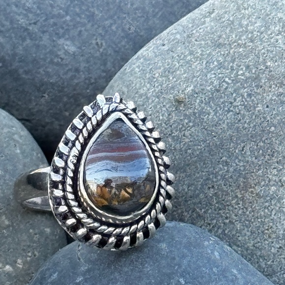 Sundance Jewelry - Sundance IRON TIGERS EYE ring sterling silver gemstone cats eye Quartz stone gem